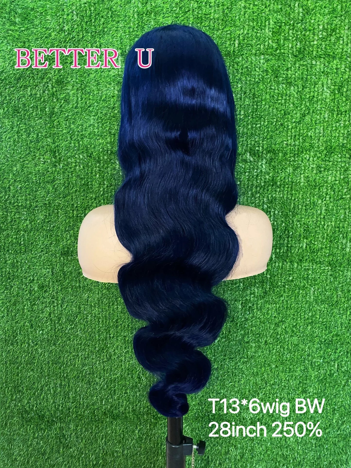 13x6 Midnight Blue Lace Front Human Hair Wigs Brazilian For Women Body Wave HD Transparent 13x4 Lace Front Human Hair Wigs